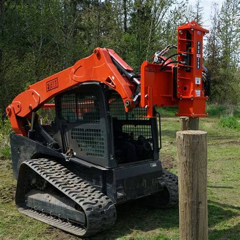 hydraulic post pounder for skid steer|post pounder attachment for bobcat.